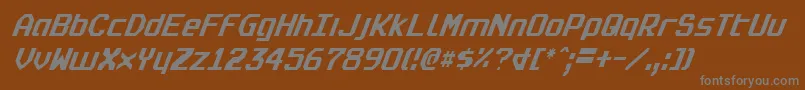 RealpolitikCondensedItalic Font – Gray Fonts on Brown Background