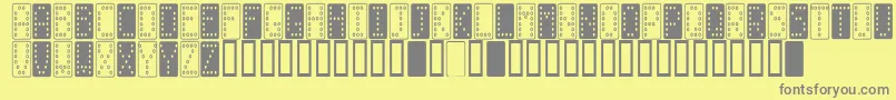 DominoSmal Font – Gray Fonts on Yellow Background