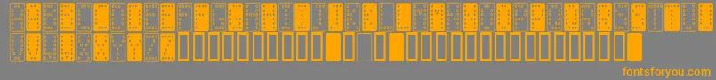 DominoSmal Font – Orange Fonts on Gray Background