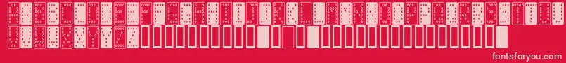 fuente DominoSmal – Fuentes Rosadas Sobre Fondo Rojo
