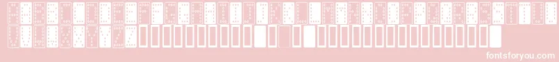 DominoSmal Font – White Fonts on Pink Background