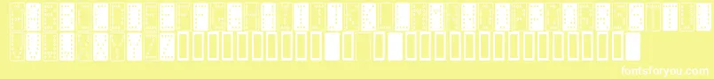 More about DominoSmal Font DominoSmal Font – White Fonts on Yellow Background