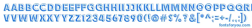 Race1BranntChiseledNcv Font – Blue Fonts on White Background