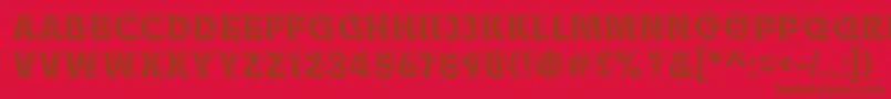 Race1BranntChiseledNcv Font – Brown Fonts on Red Background