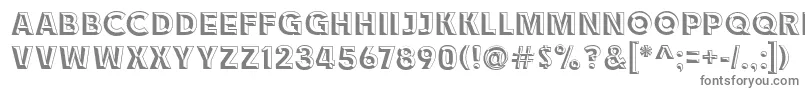 Race1BranntChiseledNcv Font – Gray Fonts on White Background