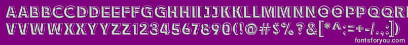 Race1BranntChiseledNcv Font – Green Fonts on Purple Background