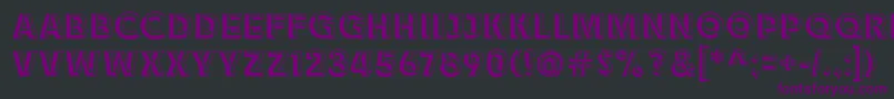 Race1BranntChiseledNcv Font – Purple Fonts on Black Background