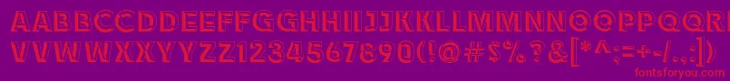 Race1BranntChiseledNcv Font – Red Fonts on Purple Background