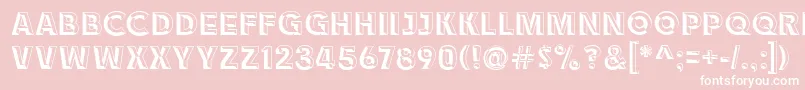 Race1BranntChiseledNcv Font – White Fonts on Pink Background