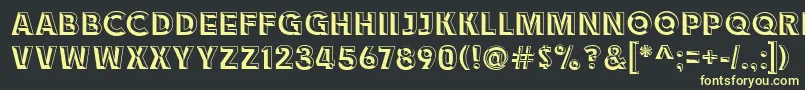 Race1BranntChiseledNcv Font – Yellow Fonts on Black Background