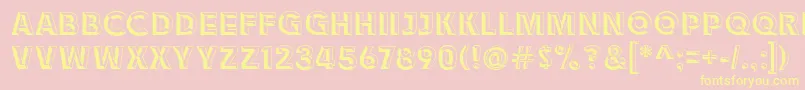 Race1BranntChiseledNcv Font – Yellow Fonts on Pink Background