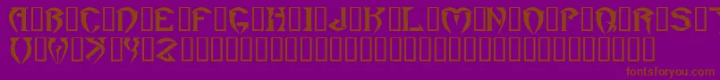 Roar Font – Brown Fonts on Purple Background