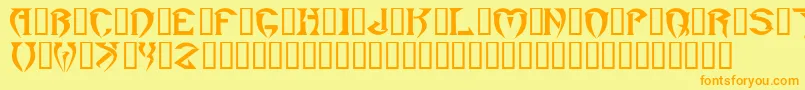 Roar Font – Orange Fonts on Yellow Background