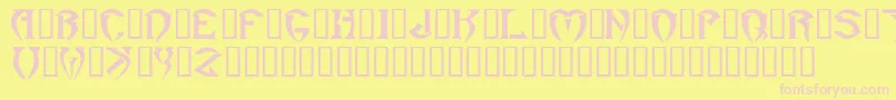 Roar Font – Pink Fonts on Yellow Background