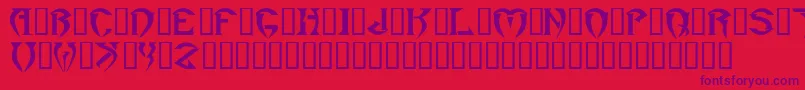 Roar Font – Purple Fonts on Red Background