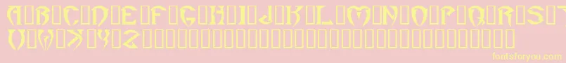 Roar Font – Yellow Fonts on Pink Background