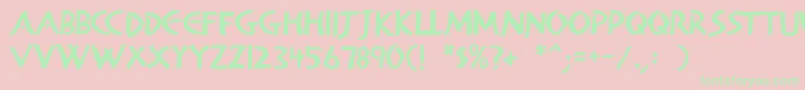 AlanDen Font – Green Fonts on Pink Background