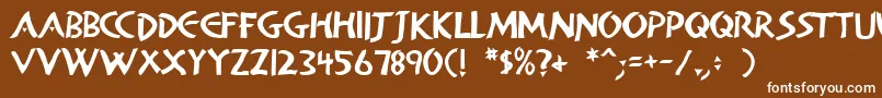 Шрифт AlanDen – белые шрифты на коричневом фоне