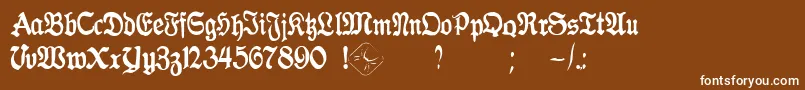 フォントGothicaClass2 – 茶色の背景に白い文字