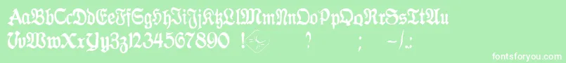 fuente GothicaClass2 – Fuentes Blancas Sobre Fondo Verde