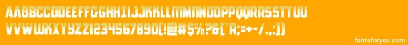 Fonte Antilleshalf – fontes brancas em um fundo laranja