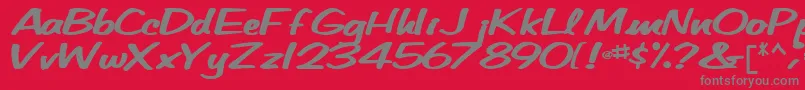 Betatechfont65Bold Font – Gray Fonts on Red Background