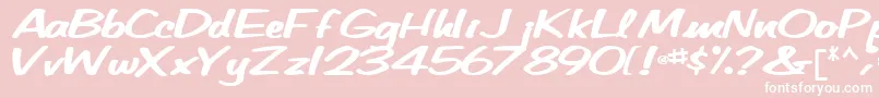 Betatechfont65Bold Font – White Fonts on Pink Background