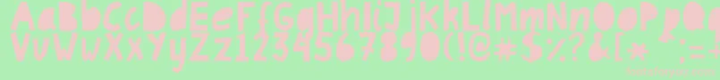 PapercutRegular Font – Pink Fonts on Green Background