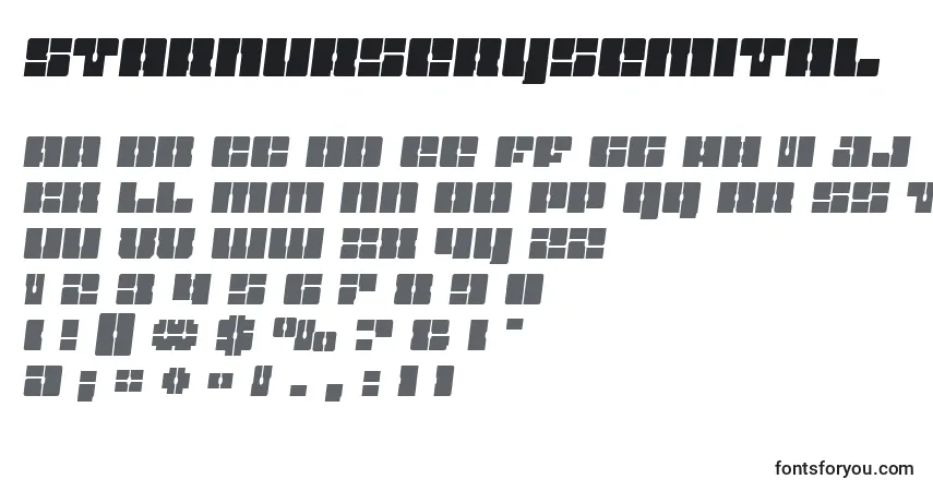 Czcionka Starnurserysemital – alfabet, cyfry, specjalne znaki