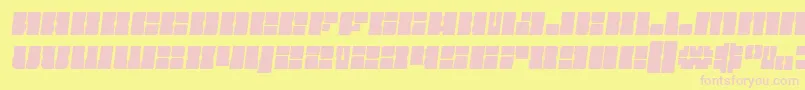 Starnurserysemital Font – Pink Fonts on Yellow Background