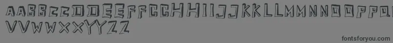 Шрифт TobyfontEmpty – чёрные шрифты на сером фоне