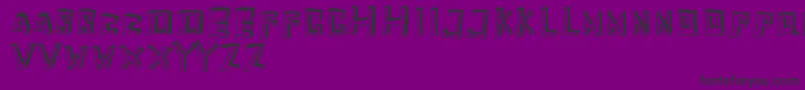 TobyfontEmpty-Schriftart – Schwarze Schriften auf violettem Hintergrund