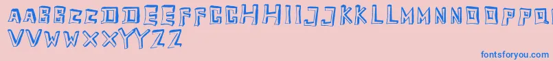 TobyfontEmpty Font – Blue Fonts on Pink Background