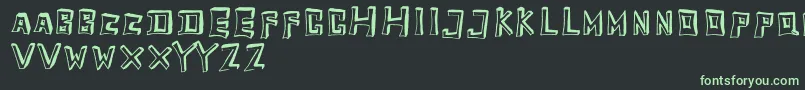 Шрифт TobyfontEmpty – зелёные шрифты на чёрном фоне