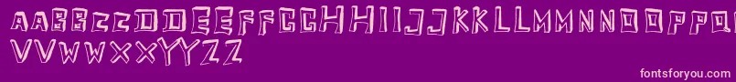 TobyfontEmpty Font – Pink Fonts on Purple Background