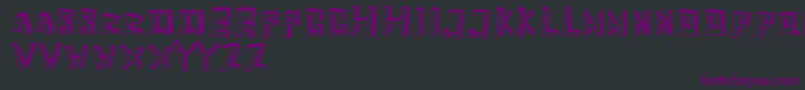 Czcionka TobyfontEmpty – fioletowe czcionki na czarnym tle