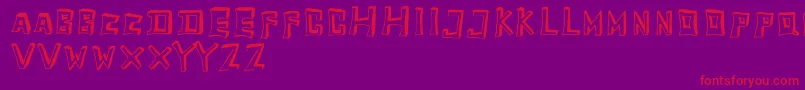 TobyfontEmpty Font – Red Fonts on Purple Background