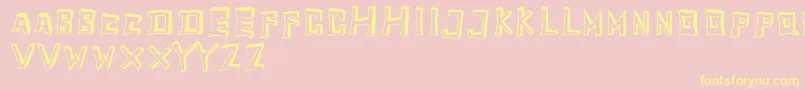 TobyfontEmpty Font – Yellow Fonts on Pink Background