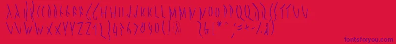 Pompejimk Font – Purple Fonts on Red Background