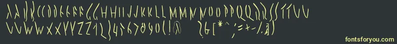 Pompejimk Font – Yellow Fonts on Black Background