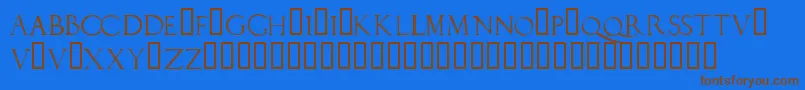 Duerlc Font – Brown Fonts on Blue Background