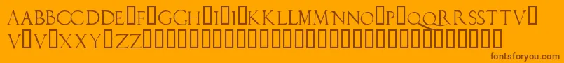 Шрифт Duerlc – коричневые шрифты на оранжевом фоне