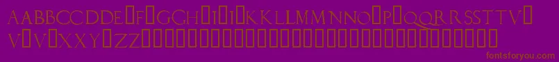 Duerlc-fontti – ruskeat fontit violetilla taustalla