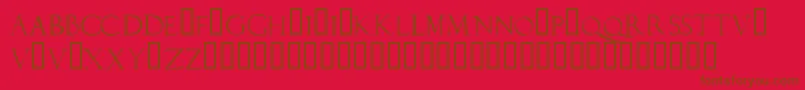 Duerlc Font – Brown Fonts on Red Background