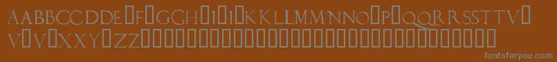 Czcionka Duerlc – szare czcionki na brązowym tle
