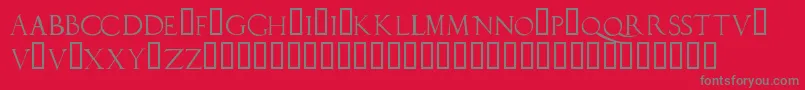 Duerlc-Schriftart – Graue Schriften auf rotem Hintergrund