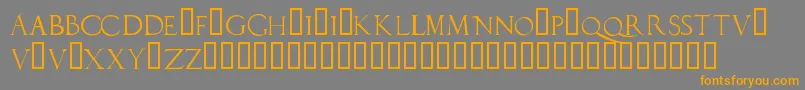 Duerlc-Schriftart – Orangefarbene Schriften auf grauem Hintergrund