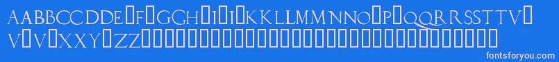 フォントDuerlc – ピンクの文字、青い背景