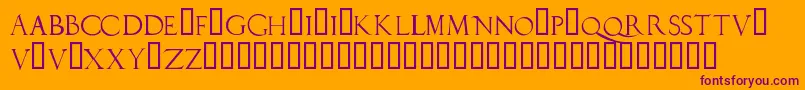 Duerlc Font – Purple Fonts on Orange Background
