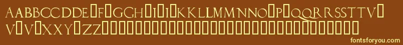 Duerlc Font – Yellow Fonts on Brown Background